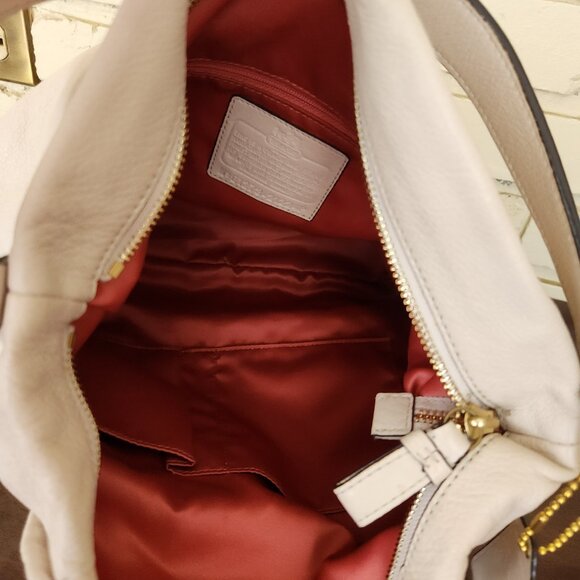 Euc Coach Madison Isabelle Off-White Leather Shoulder Bag/Handbag Purse - Picture 15 of 16